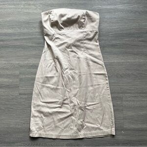 Y2K Tan Strapless Bodycon Mini Dress